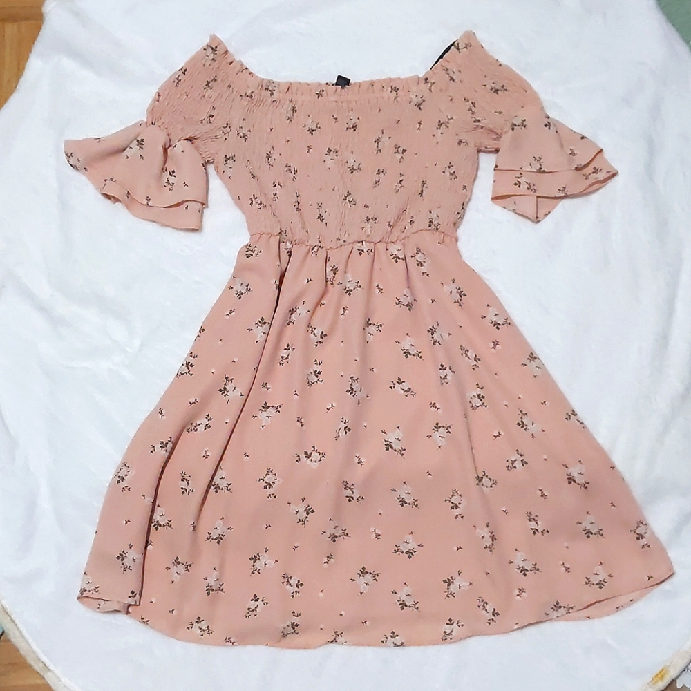 Floral Pink Cottagecore Dress